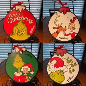 Dr. Seuss The Grinch Cindy Max Merry Grinchmas Large Ornaments